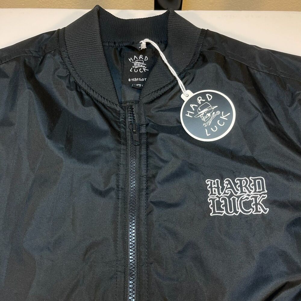 #010 - NEW NWT HARD LUCK Old Hand Pin Line JACKET Sz Mens M Black